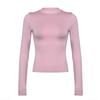 European and American Style Spice Girl Hanging Neck Asymmetrical Long-sleeved Off-the-shoulder Flanged Tube Top Fashion Street Personality Casual T-sh