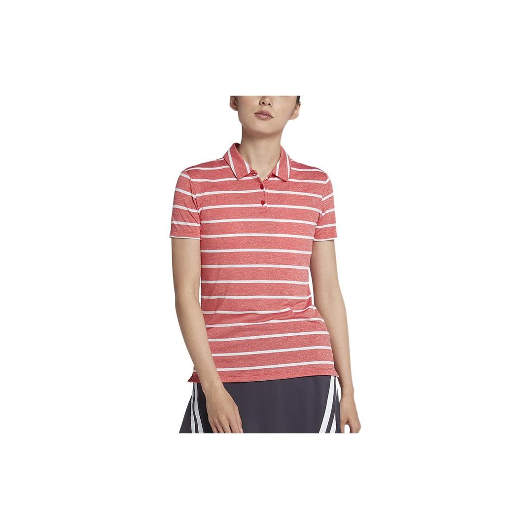 

Nike Striped Sports Polo Shirt Women tops Red AJ5232-657 S