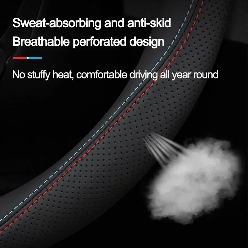 Auto Car Steering Wheel Cover Wrap for BYD E Series E5 E2 E6 Taxi 450 Electric E1 S2 Wear-resistant Auto Accessories Protector