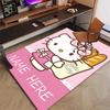 Custom HelloKitty Mat Personalized Name, Polyester Washable Indoor Entryway Rug, Gift for Christmas, Easter, Thanksgiving Day