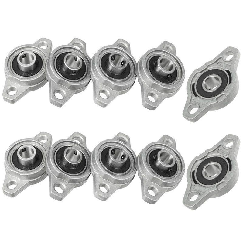 4/10PCS Kfl08 KFL000 KFL001 KFL004 KFL005 KFL08 8mm-25mm Pillow Block Rhombic Bearing Zinc Alloy Insert Linear Bearing Shaft