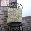 Vintage Ocean Map Pattern Cushion Cover Retro World Nautical Maps Cotton Linen Sofa Decoration Throw Pillow Case Cojines