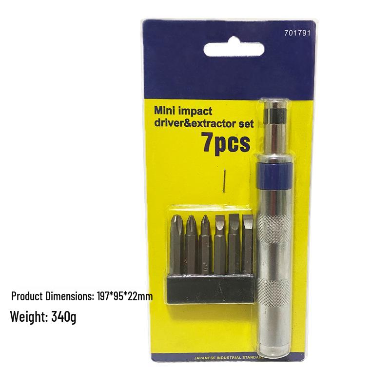 14-Piece Chrome Vanadium Steel Impact Screwdriver Bit Set with Iron Box