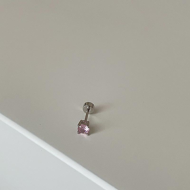 

Розовые серьги-гвоздики с цирконием Love, женские, простые, модные, элегантные, легкие, роскошные, универсальные, кохлеарные