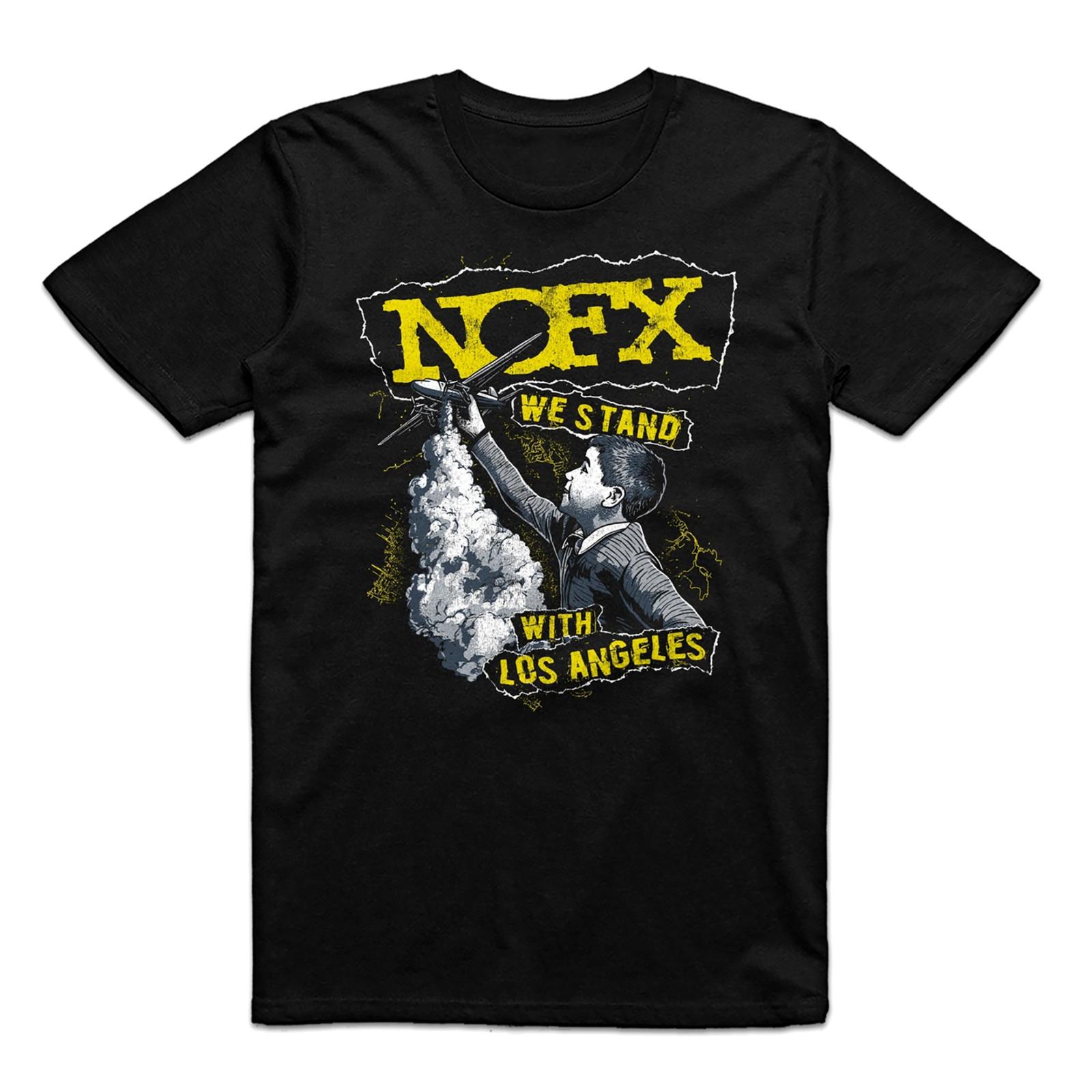 Nofx We Stand With Los Angeles Punk Rock Black Unisex T-shirt Size S-5XL L