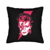 Vintage Rock Singer Lightningbolt Portrait Cushion Cover Soft Decorative Sofa Pillow Case
