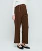 DEPASION Belted Semi-Wide Slacks (Brown)