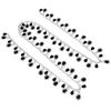 1pcs Glass Drop Beads Rhinestone Fringe Trim Black Color Beaded Fringe Ribbon  Clothing Accessories