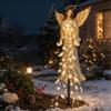 Solar Angel Remembrance Garden Light, Angel Blessing Fountain,Cascading Warm Lights, Solar Powered Outdoor Garden Decor