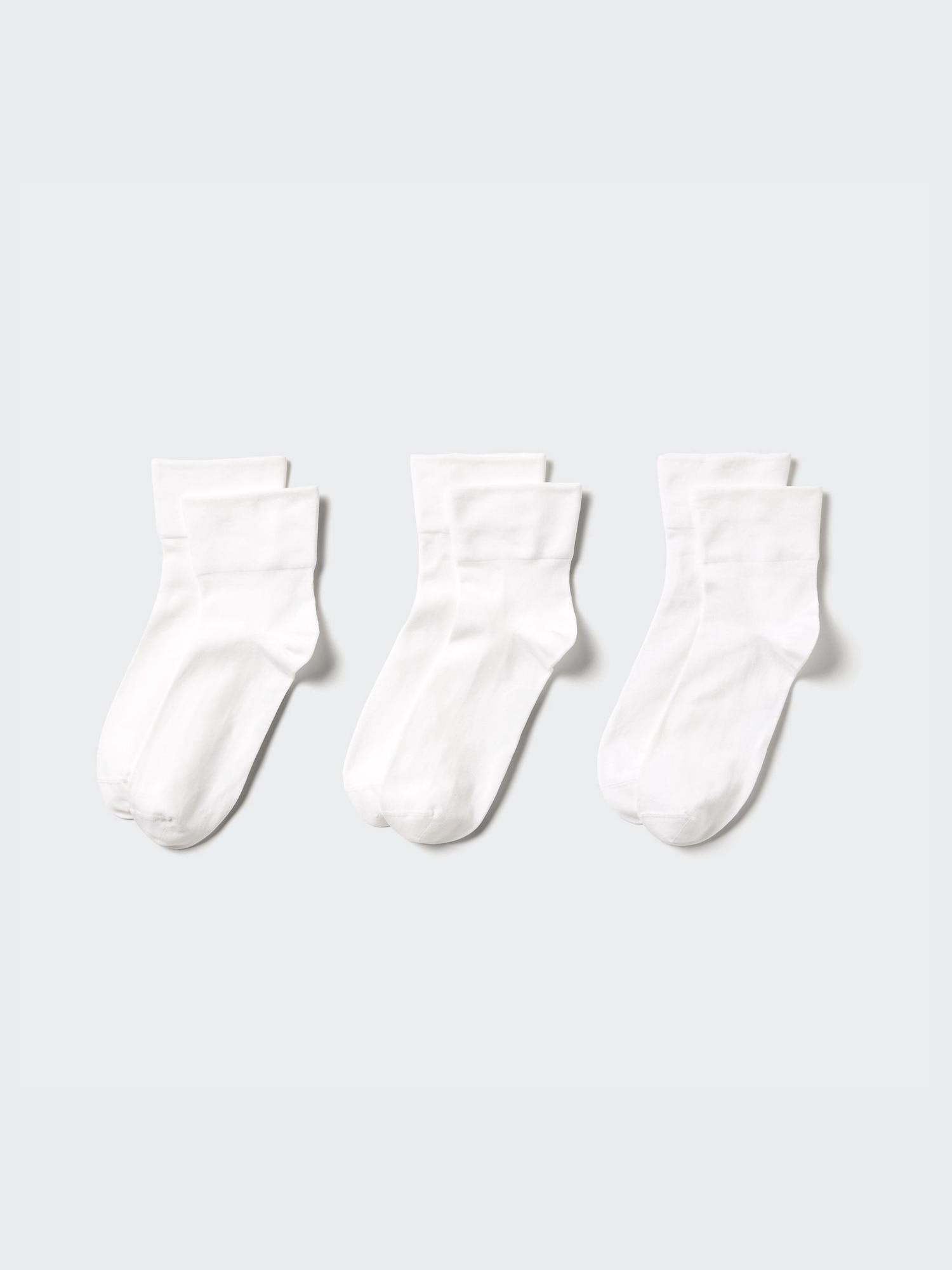 

Uniqlo Japan Regular Socks Set 3 Pair Crew Taper 00 WHITE/2325