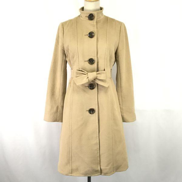 

MICHAEL KORS 100% Angora Stand Collar Coat Beige Size 6 M