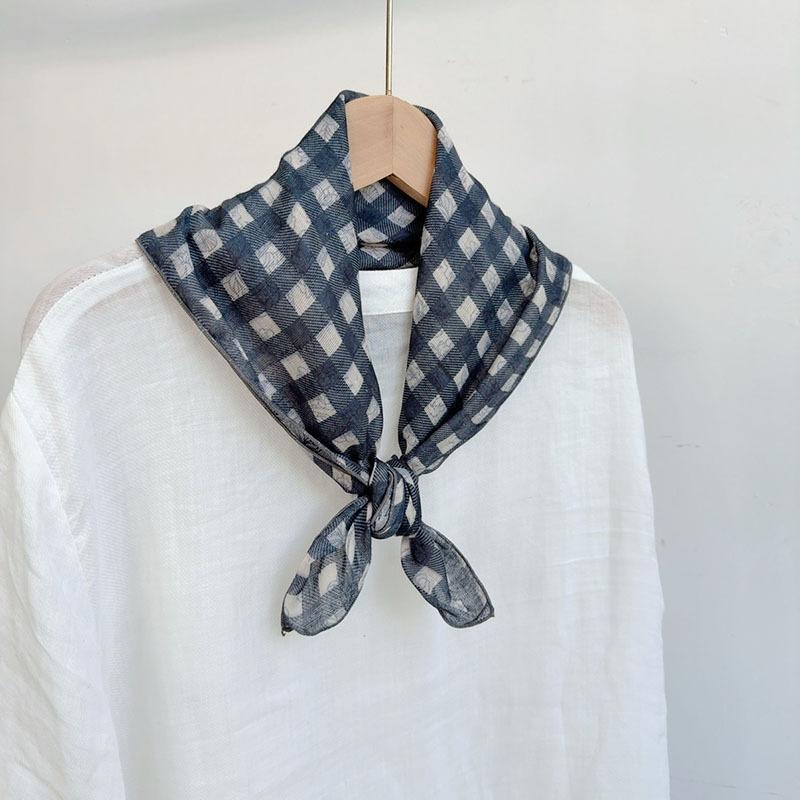 65*65cm Small Square Scarf Neck Protection Versatile Women Soft Hair Scarf Square Handkerchief Ladies Foulard Hijab