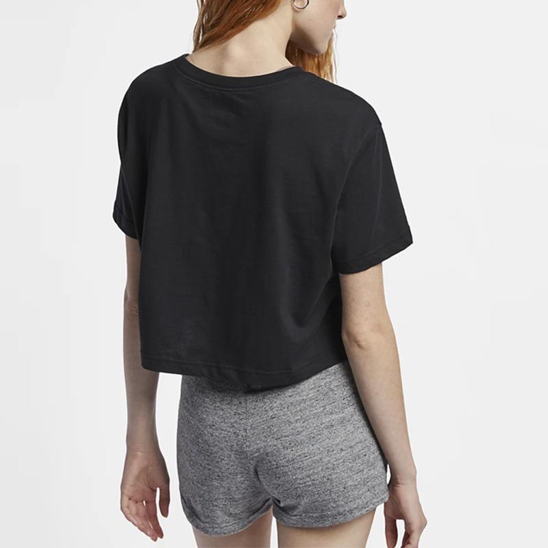 Nike Sportswear Womens Essential Cropped T-shirt Black Women Streetwear BV6175-010