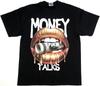 MONEY TALKS Tričko Hráč Hotovost Dolary $ Money Hustle Pánské Tričko Černé Nové Unisex Tričko