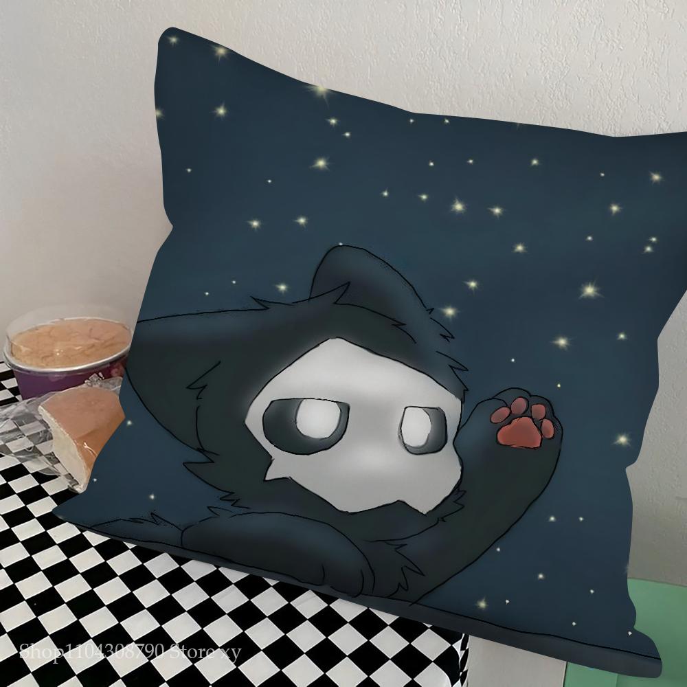 C-Changed Furry Game Pillow Case Square Pillow Bedroom Sofa Leisure Comfort Cushion Car Living Room Home Decoration