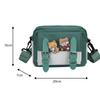 New Crossbody Bag for Girls, Cute Nyl Bag Female Students Korean Versi Japanese Style Artistic Instagram Shoulder Square Bag
