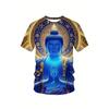 3D Print Buddha Shakyamuni Buddhist T Shirt Ancient India Spiritual Totem Streetwear T-shirts Summer Fashion Mens Clothing