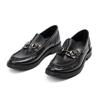 Schnallenslipper Herrenschuhe Ein-Pedal Schuhe Erste Schicht Rindsleder Handpoliert Alte Retro Lederschuhe 1107-15