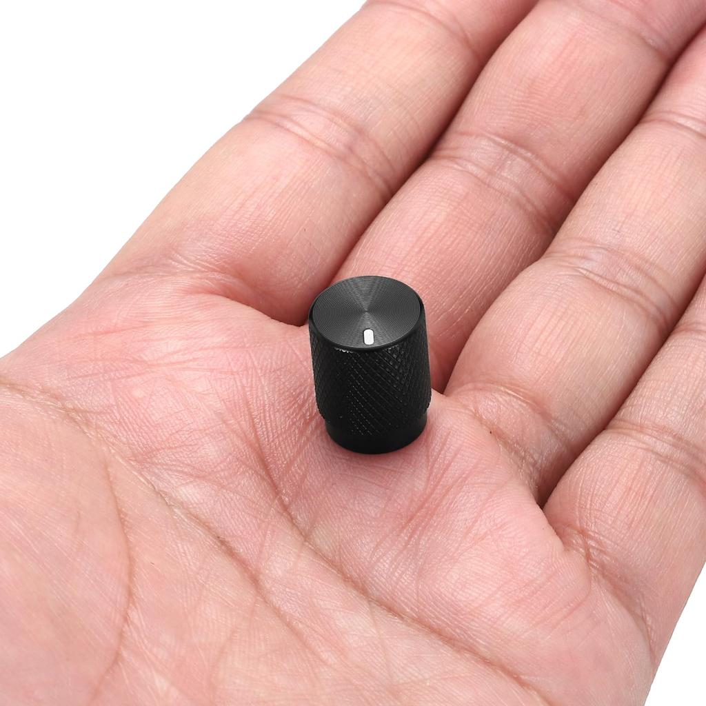 uxcell Aluminum Potentiometer ID x OD x Universal Volume Tone Control Knobs for Guitar Oval 8-Pack Knobs, 1/4" (6mm) 1/2" (12.5mm) 5/8" (16mm) Height,