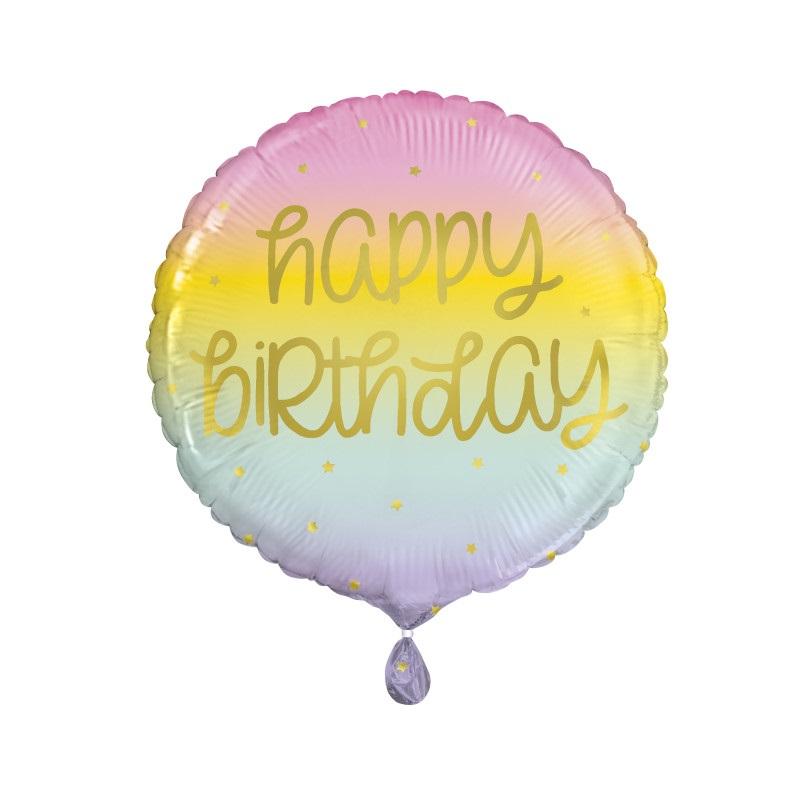 Unique Party Rainbow Happy Birthday Foil Balloon