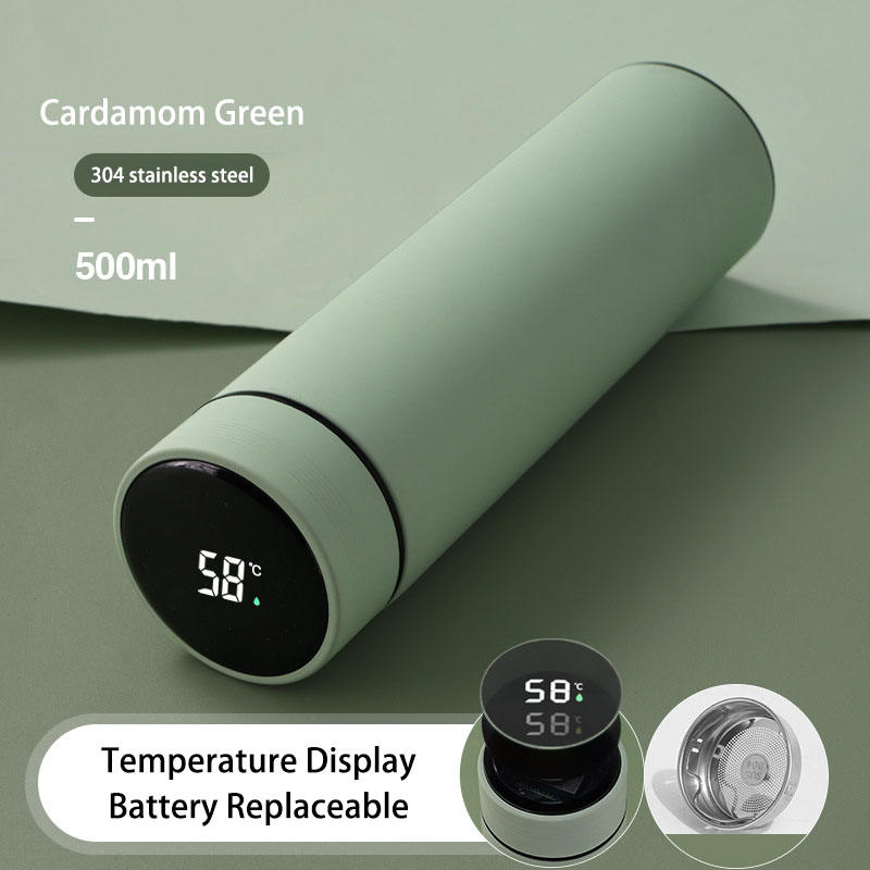 Smart LED Temperature Display Double Wall Stainless Steel Vacuum Insulated Water Bottle Flask 6-12 Hours Thermal