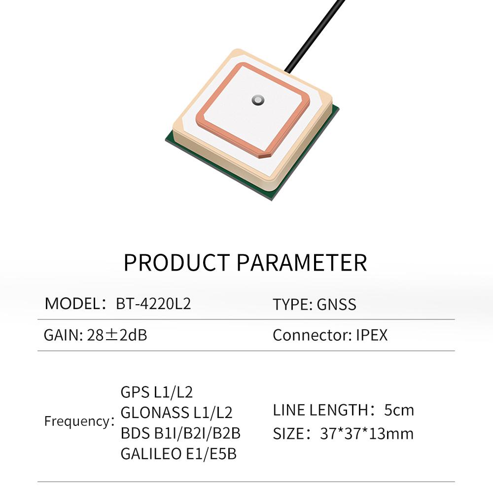 Beitian GNSS antenna GPS Beidou small size built-in dual-frequency L1+L5 ceramic high-gain navigation BT-3220