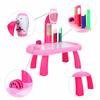Educational Drawing Toys Set Painting Toy Projector Desk Tablet Learning Toy Tool Gift (Pink)