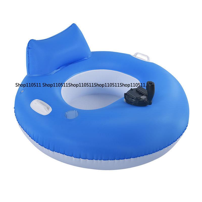 Electric Thruster Inflatable Floating Chair, Motor Driven Floating Ring for Pool Lake Water Entertainment 1-A