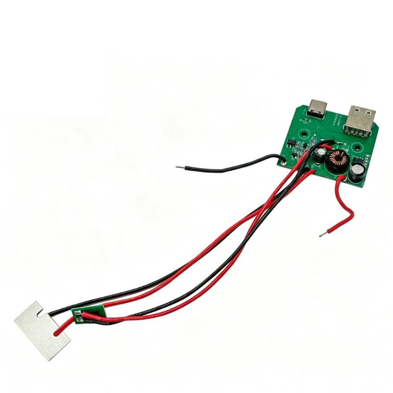 USB Output Adapter Card for 21V Battery Packs, USB-A and USB C 5V Supply Board for Device Power, Table Use, and Daily DIY Tasks Here