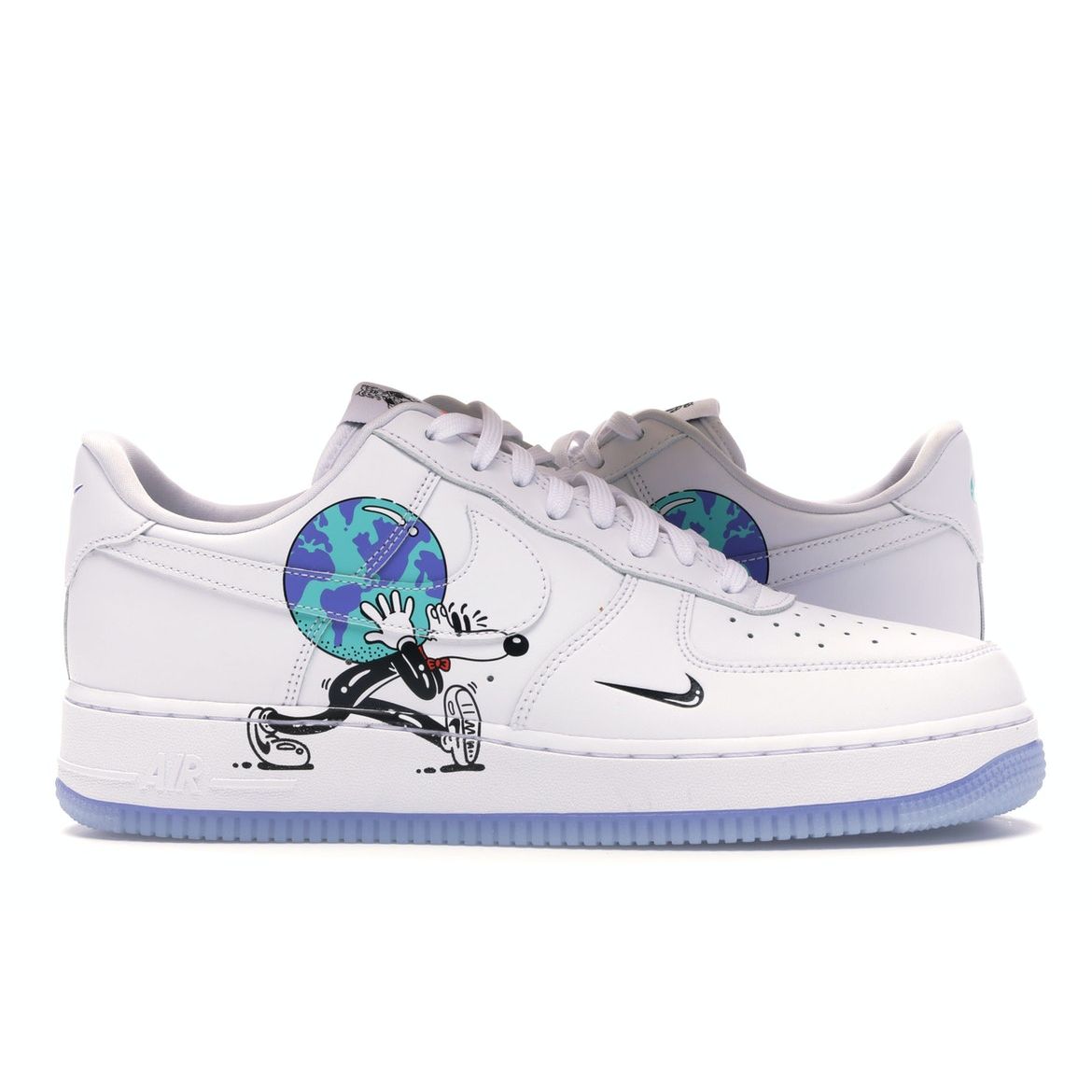 

Nike Кроссовки унисекс Steven Harrington x Air Force 1 Low Flyleather QS Earth Day Белый Черный Hyper-Crimson CI5545-100 42.5