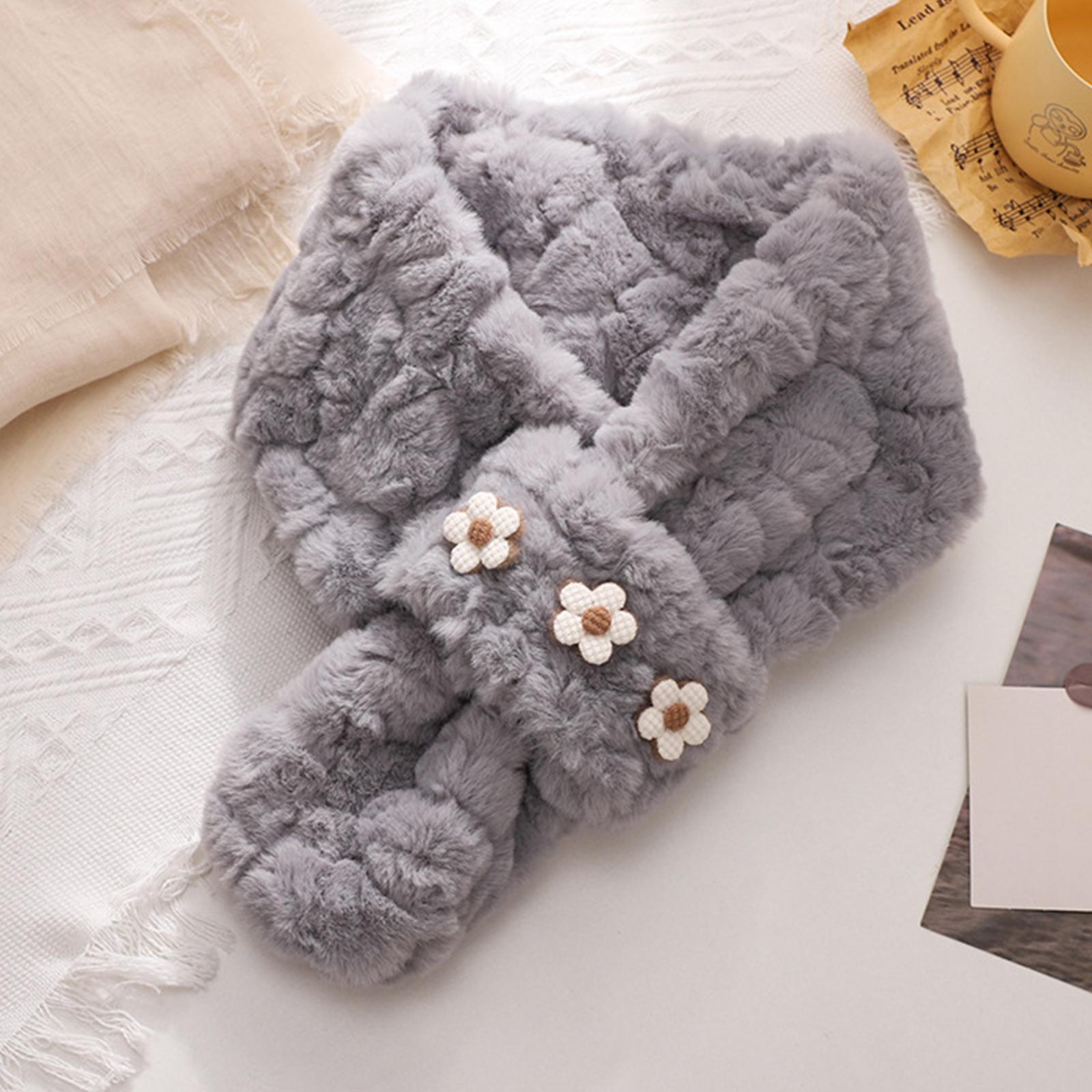 

Женский шарф Милый маленький цветок Утепленный Теплый Тисненый Крест на шею One Size