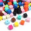 10pcs/Lot Acrylic Square Shape Beads Baking Varnish Cube Spacer Bead for DIY Original Bracelet Necklace Charms Jewelry Making