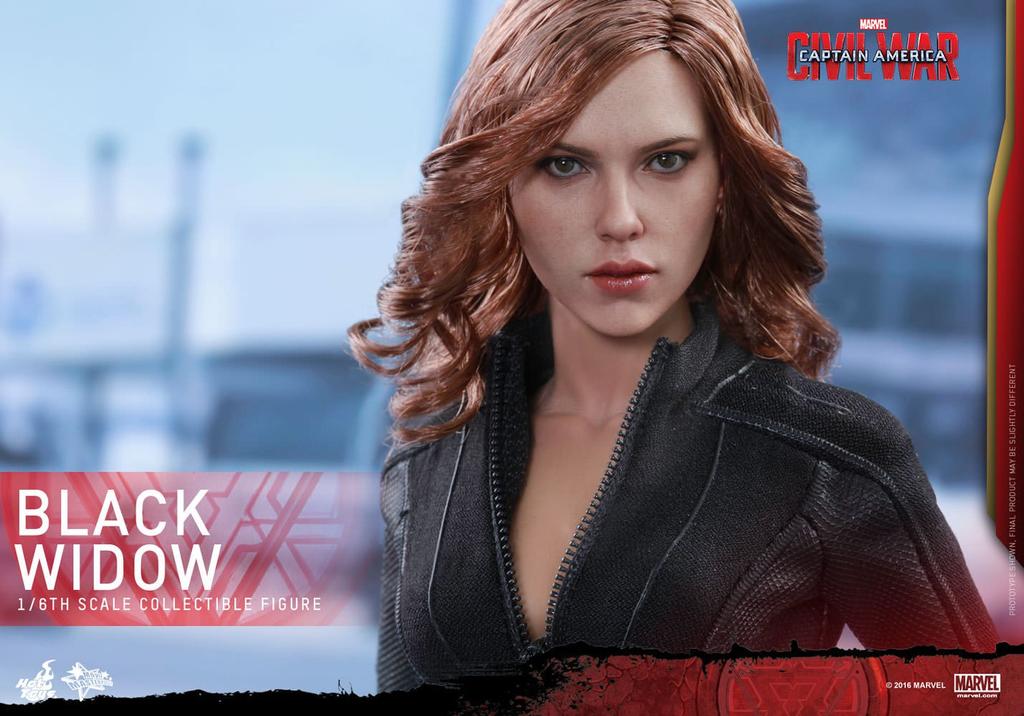 Movie Masterpiece Captain Civil War Black Widow Scale Plastic Painted Complete Figure America - 1/6