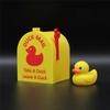 Plastic Mini Magnetic Cruise Duck Mailbox Novelty Yellow Duck Duck Mailbox Magnet Ornament Drop Resistant Openable Door