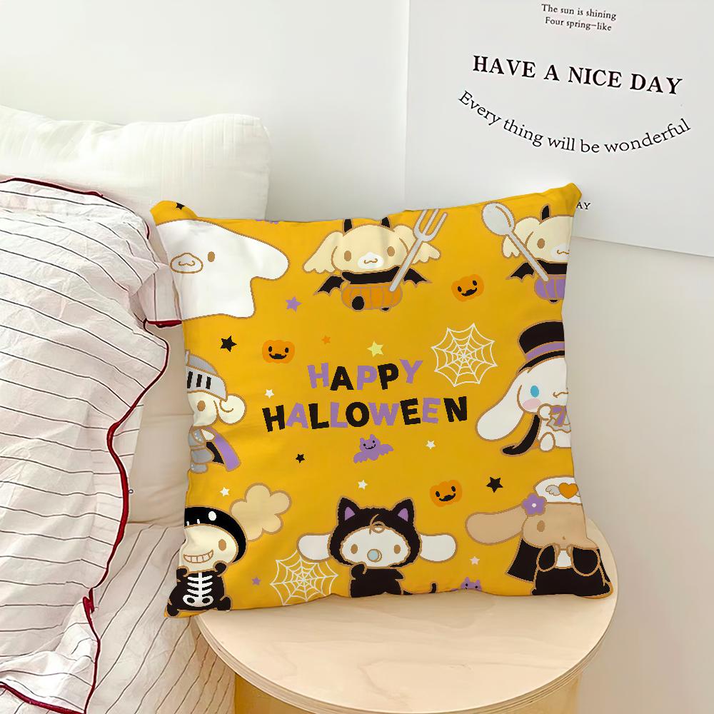 Cushion Cover Soft Pillow Art Case For Sro Sofa Living Room Halloween C-Cinnamoroll Home Kawaii Decor Protective Cartoon Covers