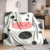 1pc Cow Spots Blanket, Lightweight Flannel Throw Blanket For Sofa, Bed, Travel, Camping, Living Room, Office103