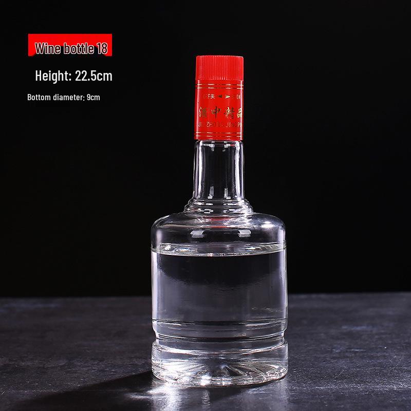 500ml Clear High-White Glass Wine Bottle, Decorative Empty Baijiu Bottle