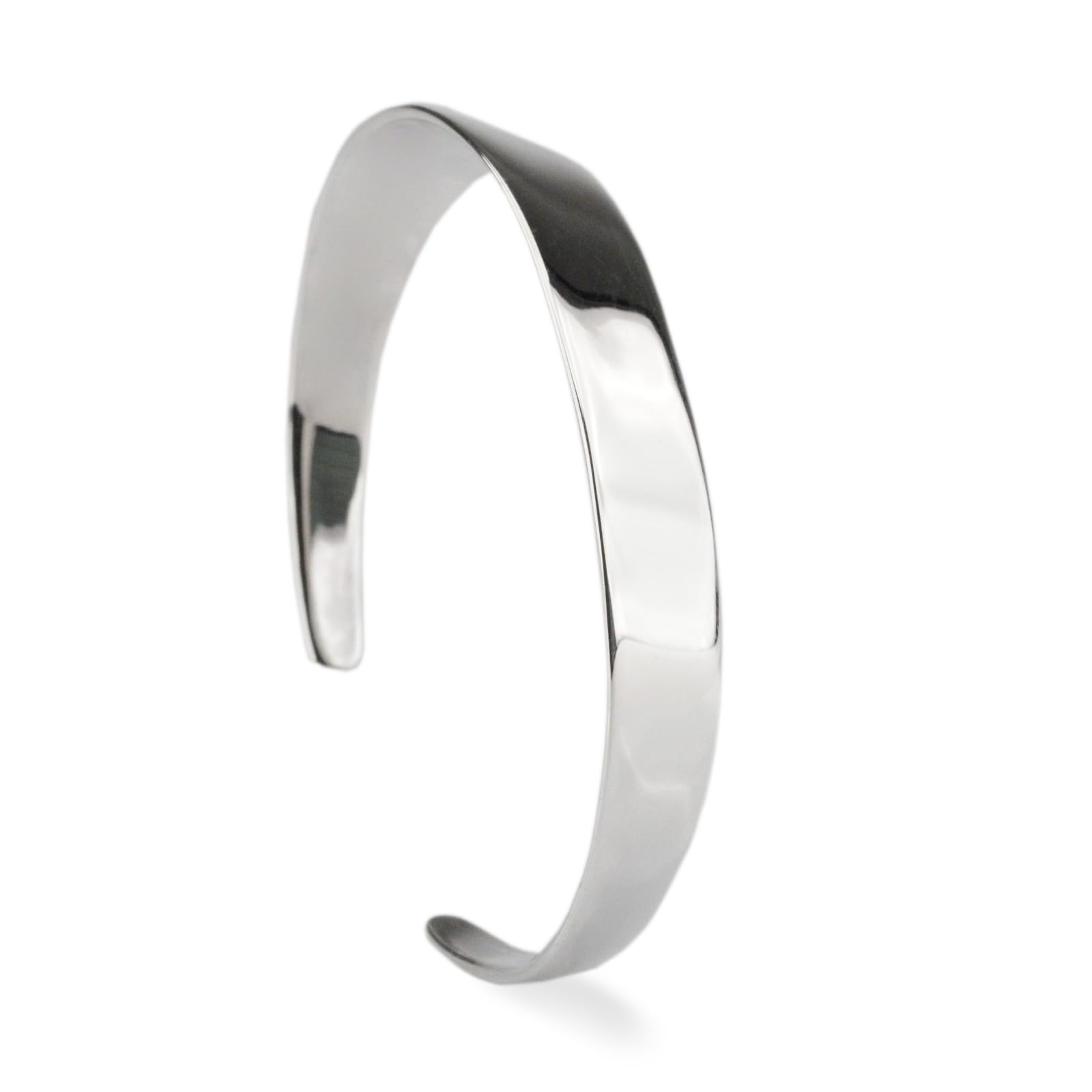 

Bangle Silver Bracelet 925 Simple Silver Plain Adjustable Size Ladies [EPIC BOLEN] Men s