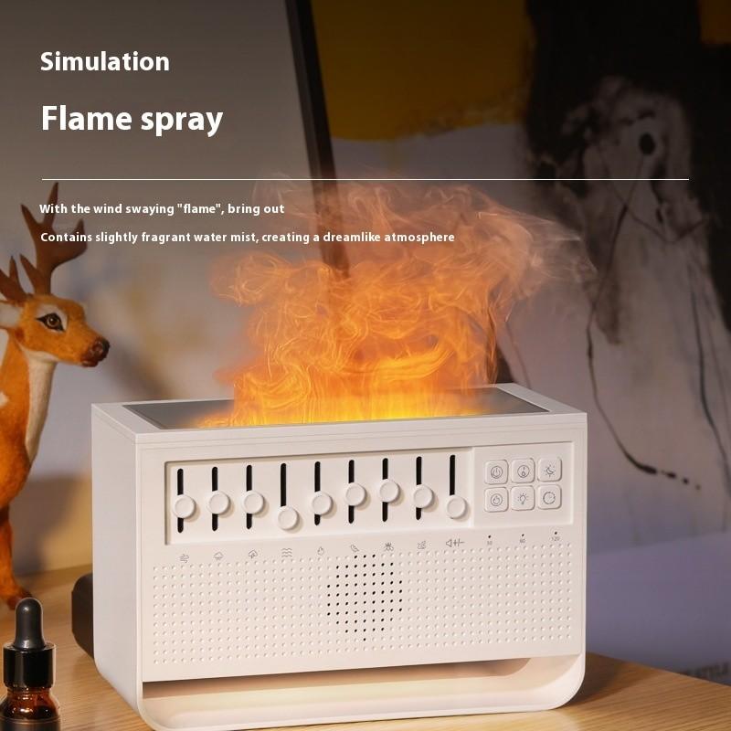 800mL Large Capacity Flaming Aroma Diffuser Humidifier Home/Office Desk Decor LED Flame Effect Essential Oil Diffuser