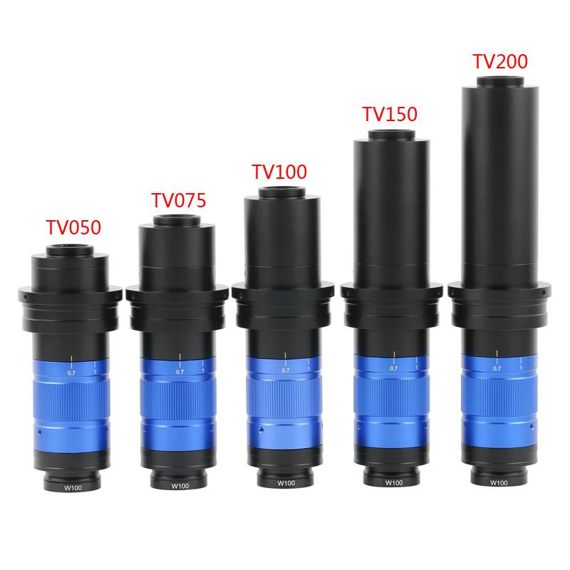 300X 450X 600X 900X Adjustable Zoom 0.7X-5.6X Monocular Soldering C Mount Lens For 4K 1080P HDMI Type-c Video Microscope Camera