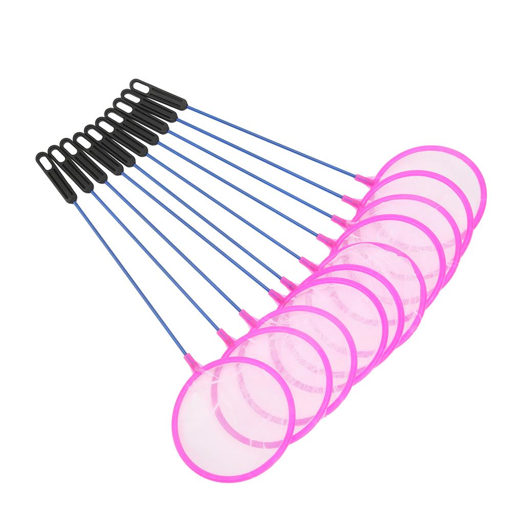 10pcs Small Fishing Net Plastic Round Coarse Hole Lightweight Net Bag for Aquarium Goldfish Shrimp