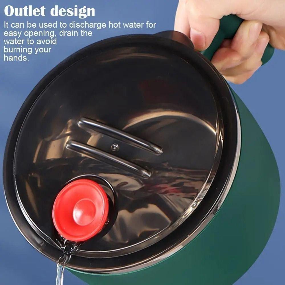 Draining Udon Soup Bowl Stainless Steel Instant Noodle Bowl Portable Salad Bowl