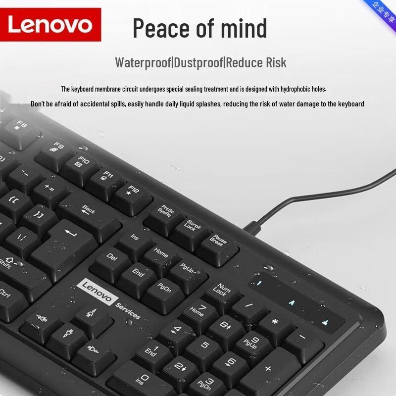 Lenovo KM290 Wired Keyboard and Mouse Combo