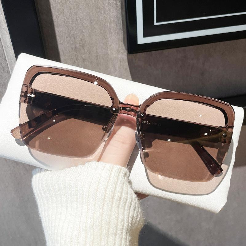 New Korean half frame sunglasses for women fashion retro casual style simple elegant DS-8155