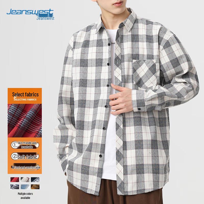 Jeanswest Men s Plaid Long Sleeve Shirt XL