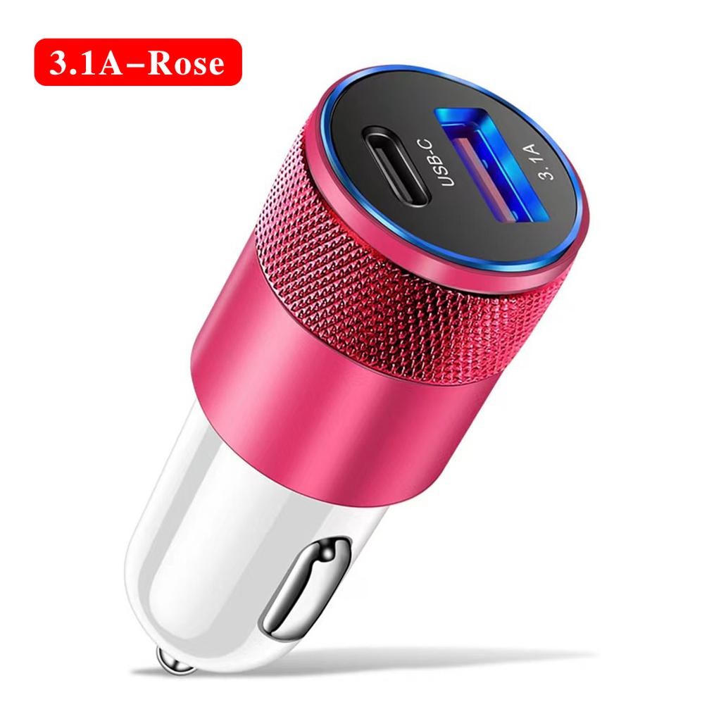 USB Car Charger Quick Charge 3.0 USB Type C Fast Charging Mobile Phone Adapter Cigarette Lighter Charger For iPad iPhone Samsung