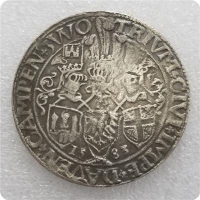 1583 Tyska Minnesmynt Samlarobjekt Souvenirer Silvermynt