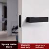 (1 Set) Cream Style Minimalist Magnetic Ecological Door Lock  Home Indoor Bedroom Door Handle One Line Lock Hardware Accessories