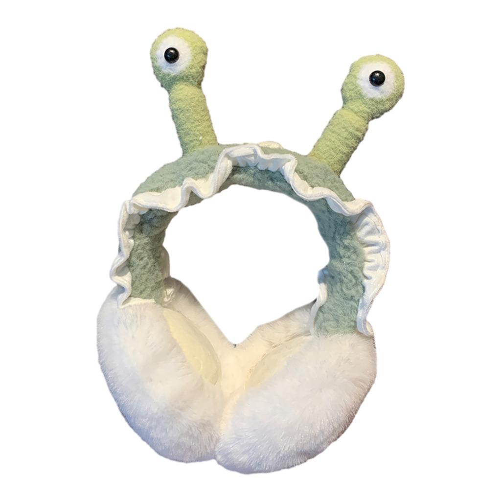 Cartoon Stuffed Frog Shape Plush Earmuff Adult Elastic Ear Warmer Winter Cold Winter Presents for Students Teens Skiing