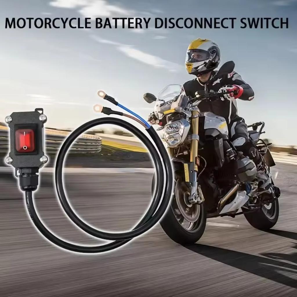 30/50M Copper Cable Battery Disconnect Switch 12V Waterproof High Power Cut Off Switch for Twin Cylinder Bikes Motorcycle